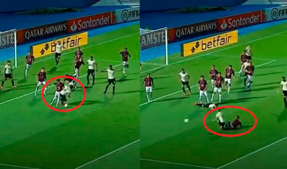 Las polémicas jugadas en contra de Universitario que no pitaron penal. Foto: Captura Las polémicas jugadas en contra de Universitario que no pitaron penal. Foto: Captura