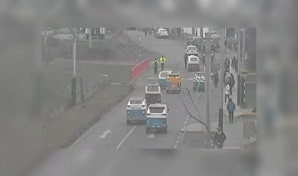 Cámaras de seguridad captaron la resistencia de mototaxistas y el desalojo realizado por parte de los agentes ediles. (Foto: Captura de video / Municipalidad de Surco)