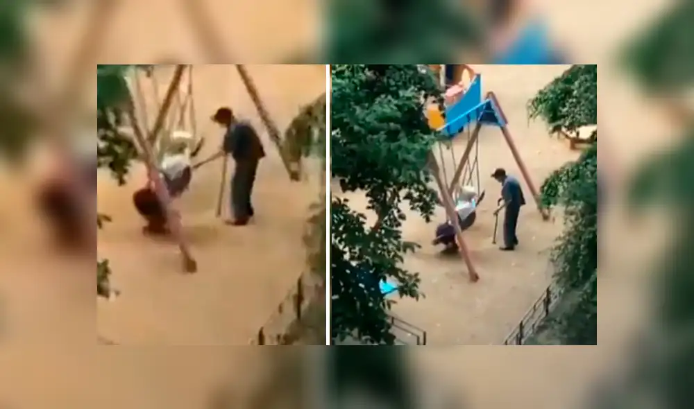 Facebook viral: Anciano columpia a su pareja, se cansa y usa truco para no perder romántico momento [VIDEO]