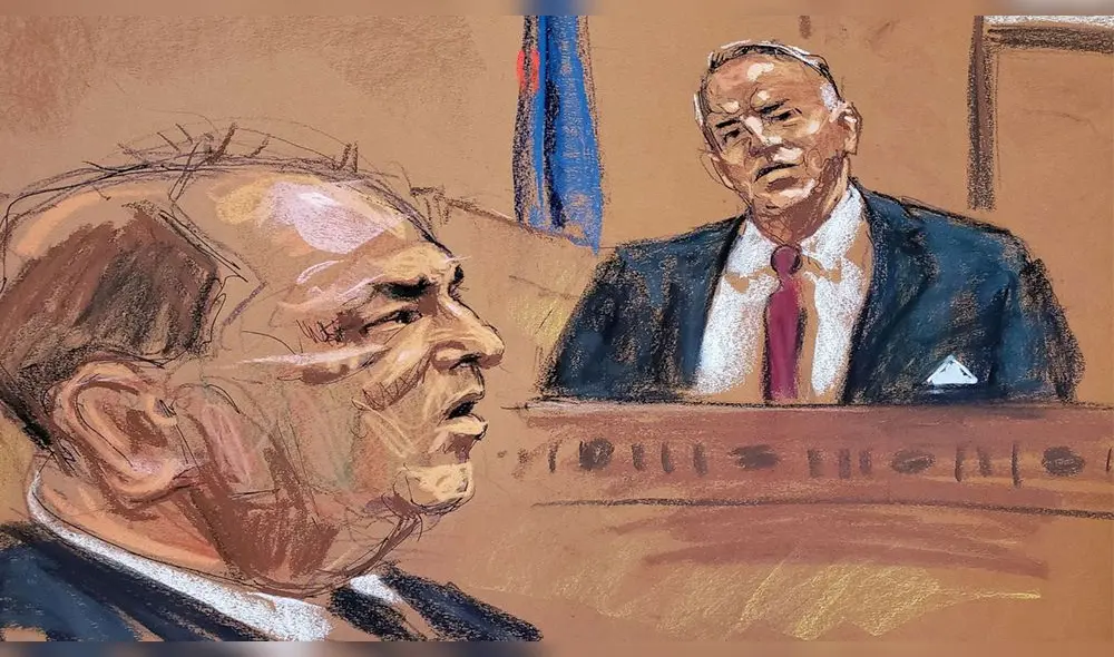 Dibujos del juicio de Harvey Weinstein