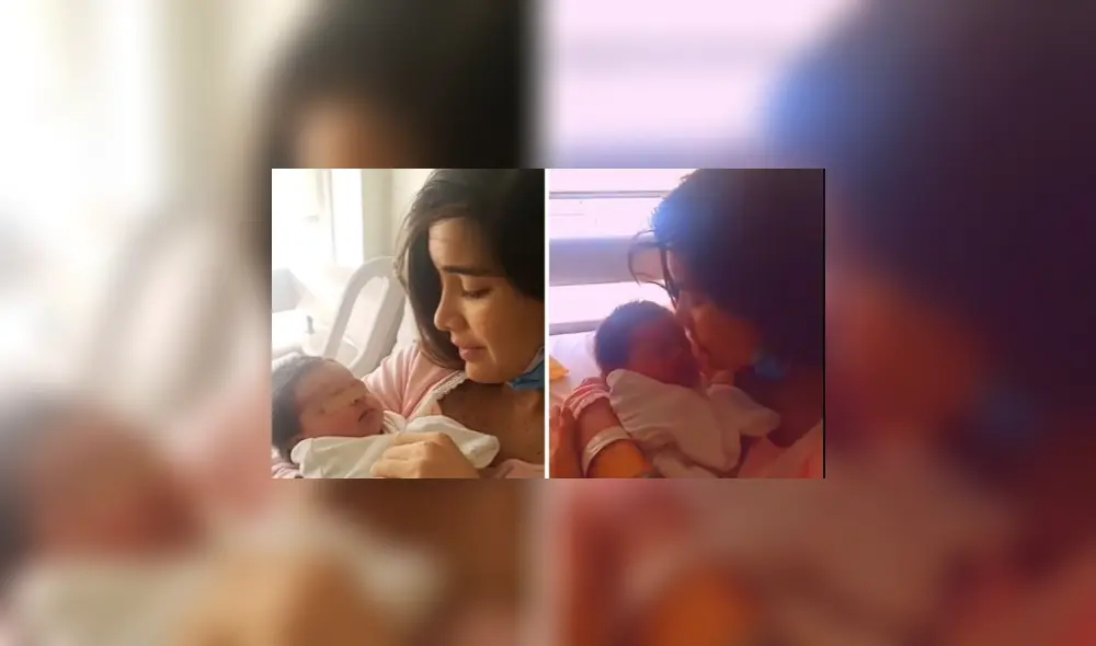 Korina Rivadeneira junto a su bebé. | FOTO: Instagram.