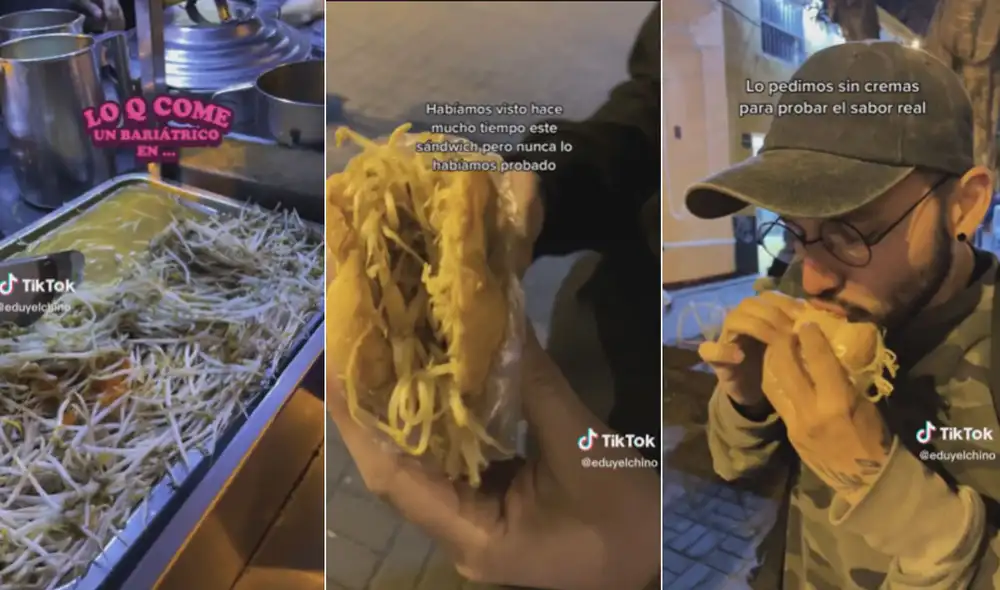 Muchos quedaron sorprendidos al conocer este peculiar sánguche. Foto: composición LR/TikTok/@eduyelchino Muchos quedaron sorprendidos al conocer este peculiar sánguche. Foto: composición LR/TikTok/@eduyelchino
