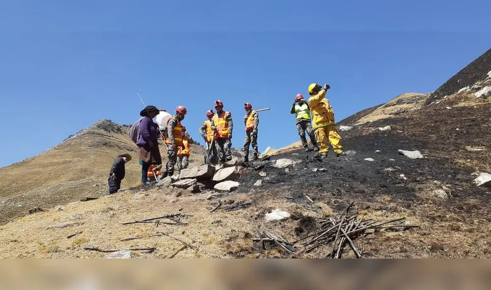 Áncash: incendio forestal activo por 5 días fue extinguido Áncash: incendio forestal activo por 5 días fue extinguido