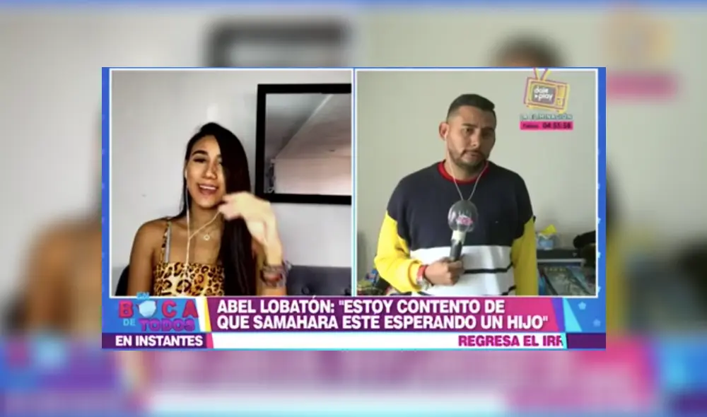 En los primeros minutos, la hija de Melissa Klug le expresó cariño a su padre y le agradeció por el apoyo que le ha brindado en su embarazo. (Foto: Captura América TV)