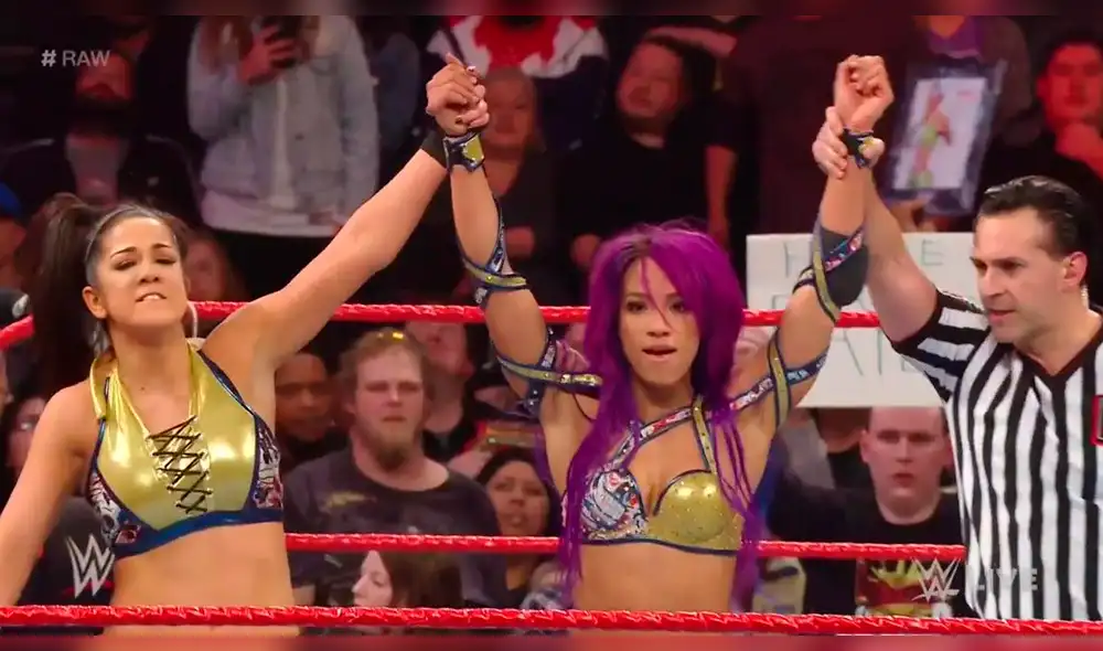 WWE RAW: previo a Royal Rumble, Sasha Banks y Bayley vencieron a Ronda Rousey y Natalya WWE RAW: previo a Royal Rumble, Sasha Banks y Bayley vencieron a Ronda Rousey y Natalya