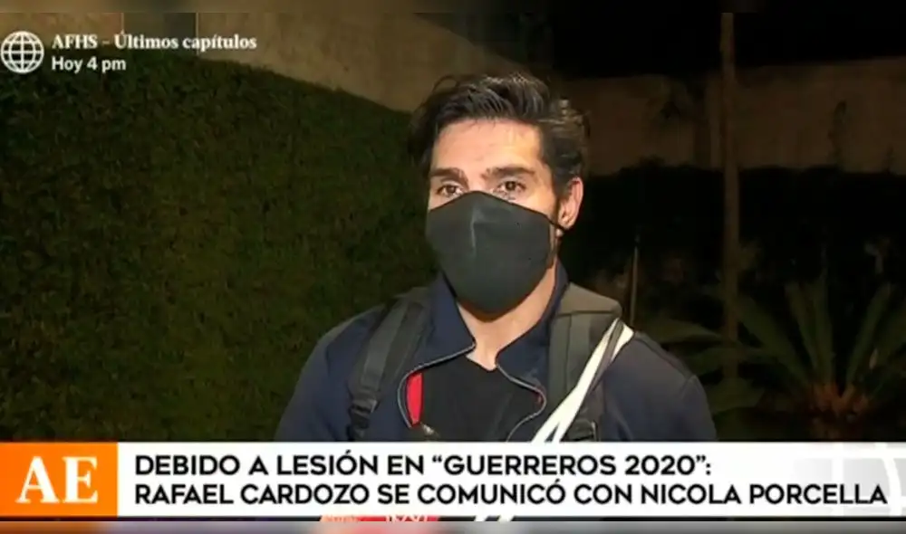 Rafael Cardozo se muestra preocupado por la salud de Nicola Porcella Foto: captura de América TV Rafael Cardozo se muestra preocupado por la salud de Nicola Porcella Foto: captura de América TV