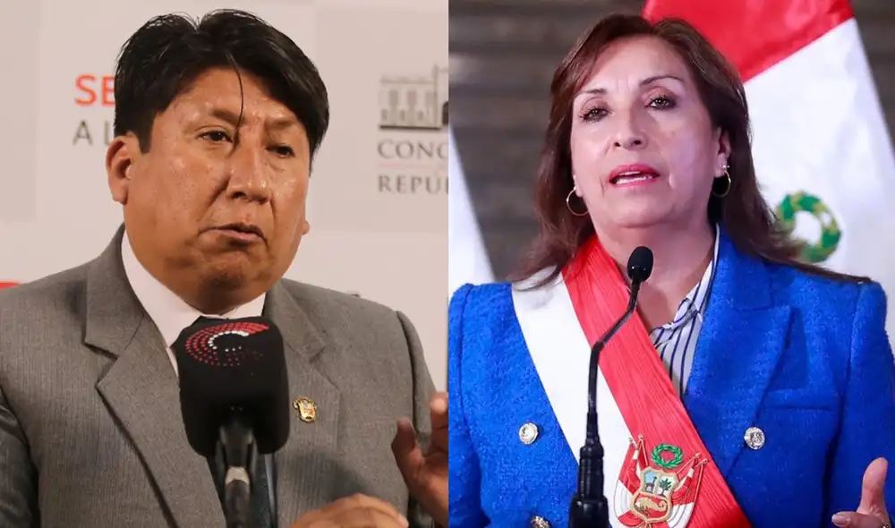 Waldemar Cerrrón y Dina Boluarte Waldemar Cerrrón y Dina Boluarte