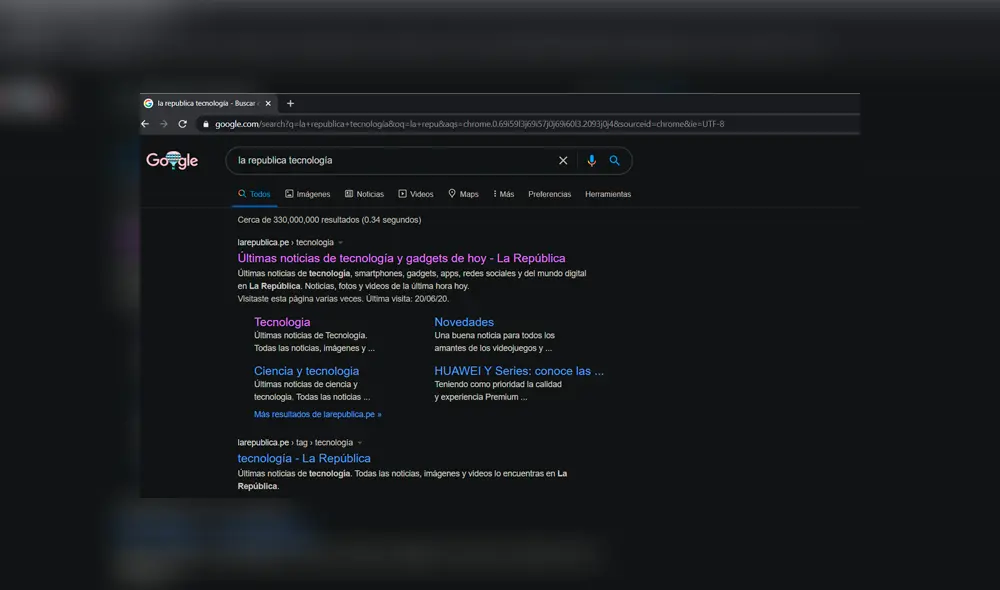 Conoce cómo colocar el modo oscuro en cualquier web que visites. Foto: La República.
