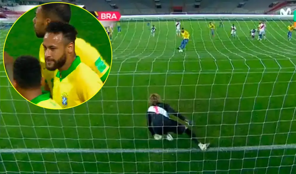 Neymar decretó el empate en el Perú vs. Brasil desde el punto penal. Foto: Captura de Movistar Deportes Neymar decretó el empate en el Perú vs. Brasil desde el punto penal. Foto: Captura de Movistar Deportes
