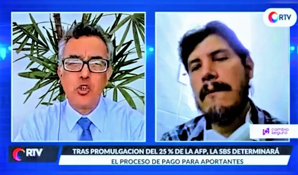 Armando Mendoza es entrevistado en RTV Economía por Rumi Cevallos. Foto: Captura. Armando Mendoza es entrevistado en RTV Economía por Rumi Cevallos. Foto: Captura.