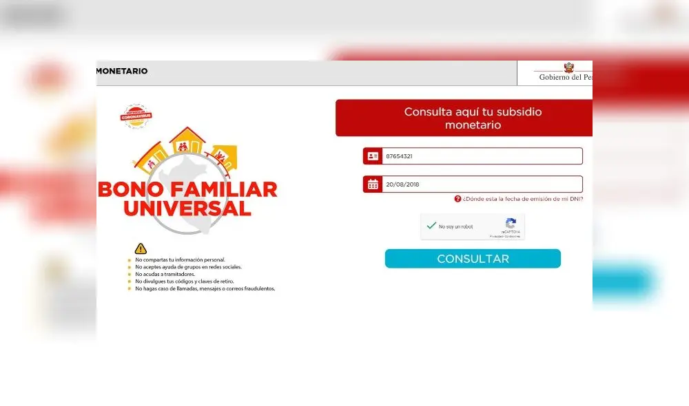 Bono Familiar Universal Bono Familiar Universal