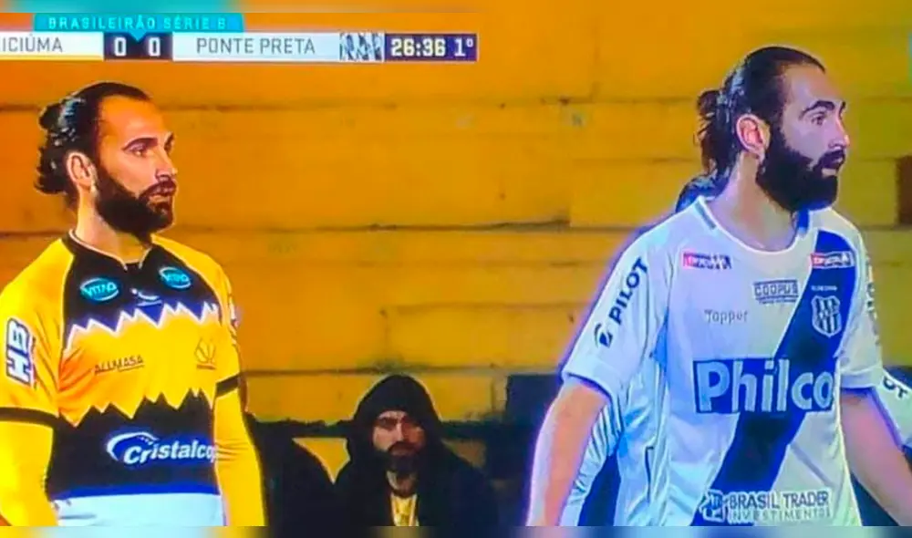 Serie B de Brasil: 'gemelos' en el Criciuma vs Ponte Petra a Serie B. Foto: Captura de video.