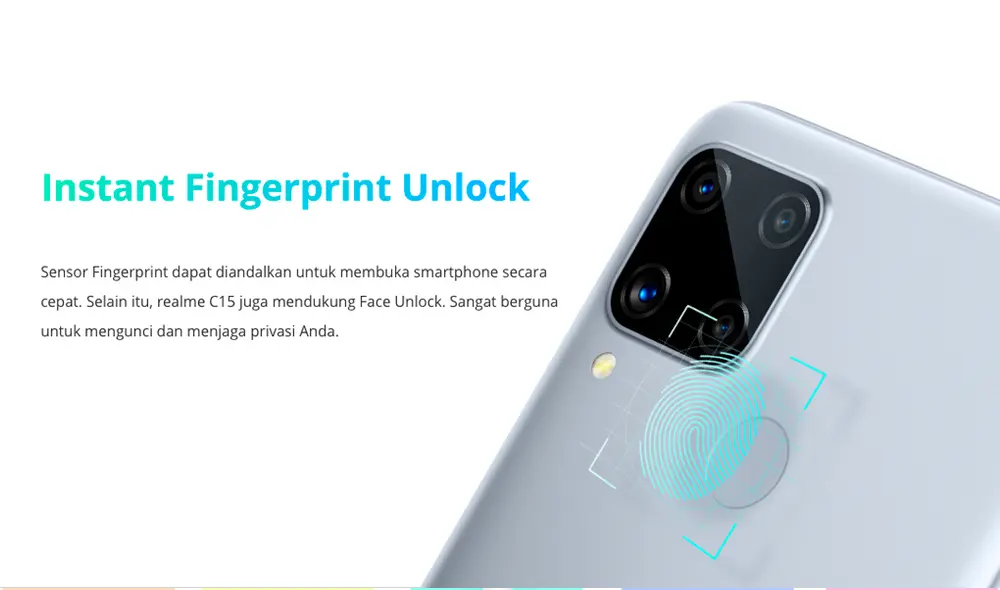 Sensor de huellas digitales en la parte trasera. l Foto: Realme