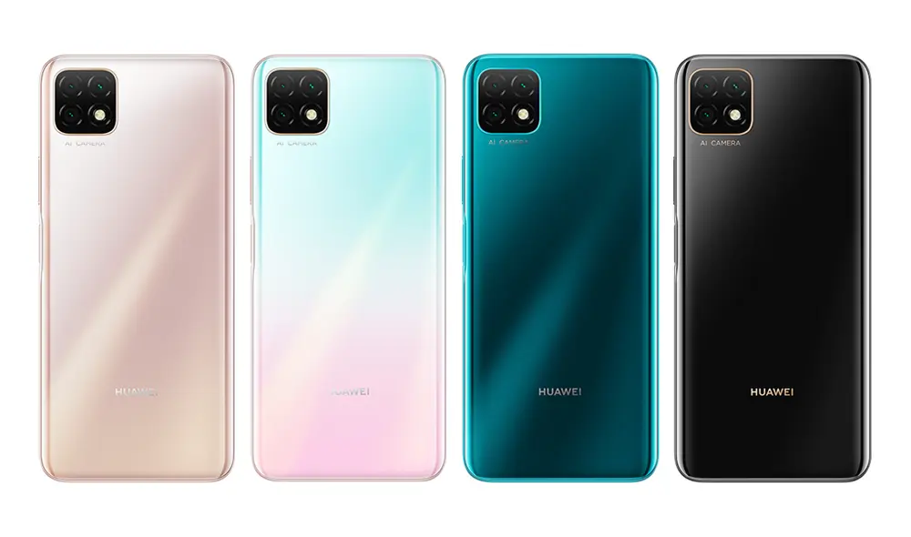 El Enjoy 20 está disponible en color rosa, celeste, verde y negro. | Foto: Huawei El Enjoy 20 está disponible en color rosa, celeste, verde y negro. | Foto: Huawei