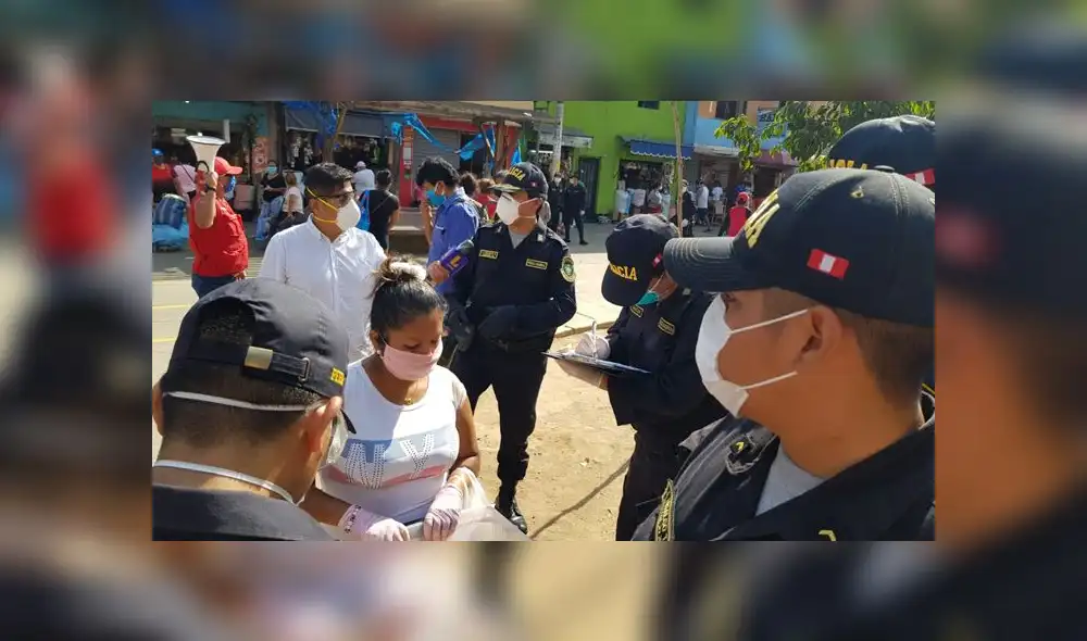 Policía y personal de fiscalización de SMP ejecutaron medidas para mantener el orden en el centro de abastos. (Foto: GLR - URPI) Policía y personal de fiscalización de SMP ejecutaron medidas para mantener el orden en el centro de abastos. (Foto: GLR - URPI)