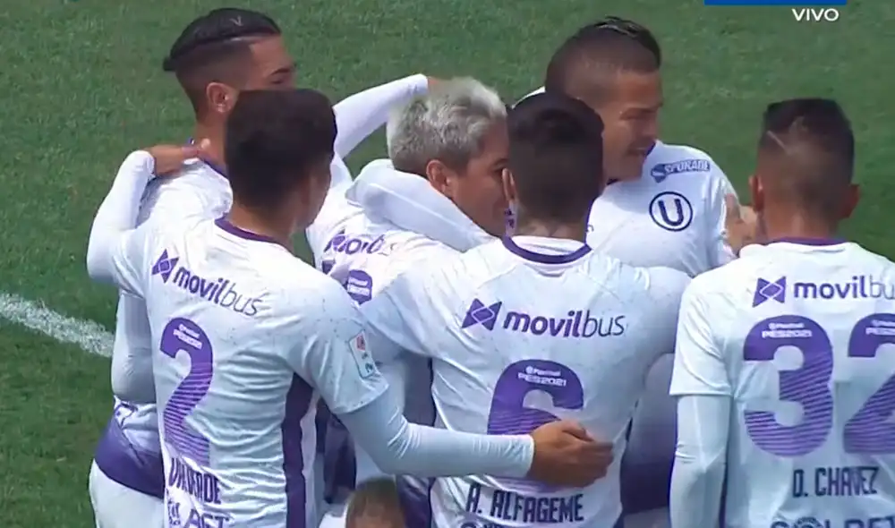 Alejandro Hohberg marcó el primero para Universitario. Foto: Captura/GolPerú