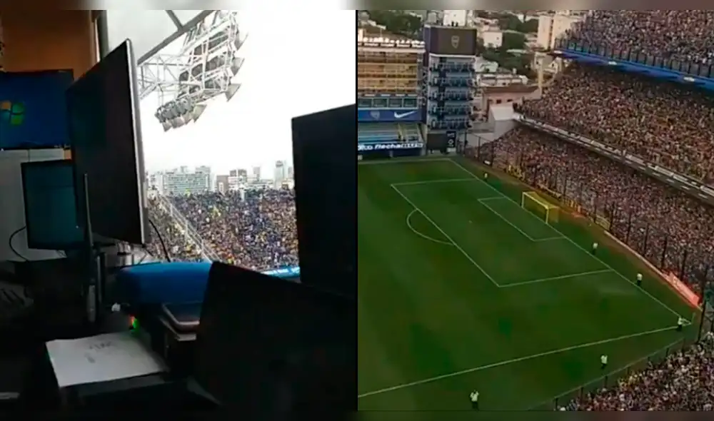 ¡Impresionante! Cabina de La Bombonera tiembla por el aliento de los hinchas [VIDEO]