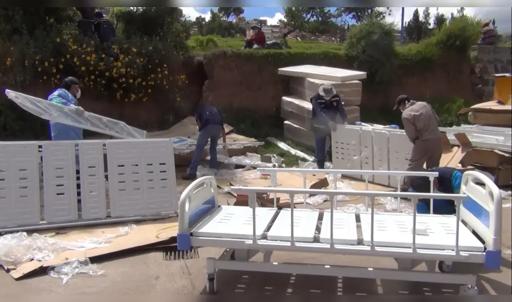 Camas fueron donadas por empresa minera. Camas fueron donadas por empresa minera.