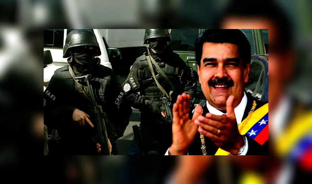 El régimen de Nicolás Maduro tiene en las FAES un grupo armado para arremeter contra los que no respeten ''el orden público''. Foto: Composición El régimen de Nicolás Maduro tiene en las FAES un grupo armado para arremeter contra los que no respeten ''el orden público''. Foto: Composición