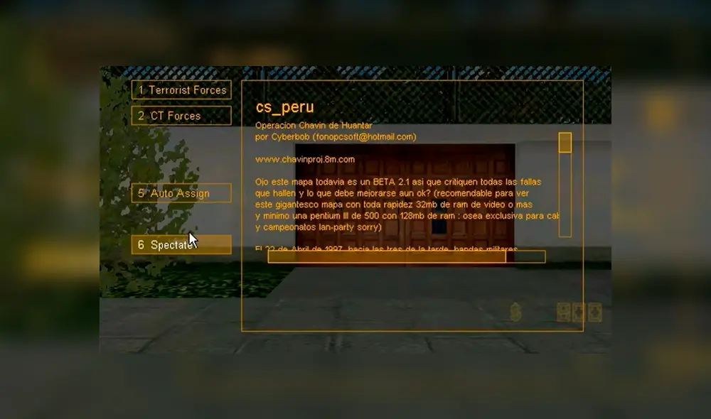 cs_peru solo llegó a su fase beta, por lo que nunca se añadió a Counter Strike.