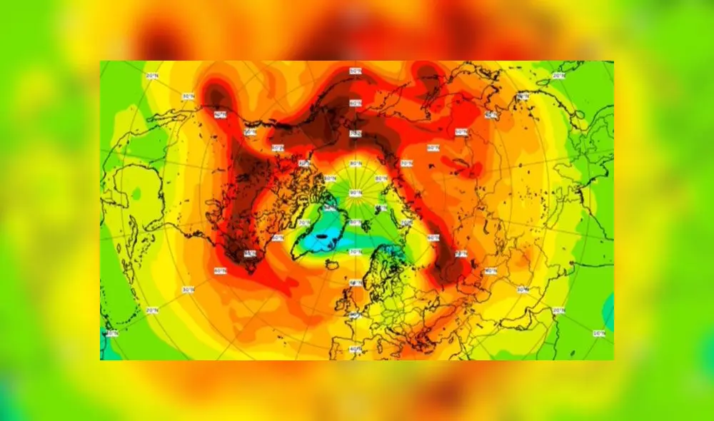 Agujero de ozono en el Ártico registrado por el CAMS.