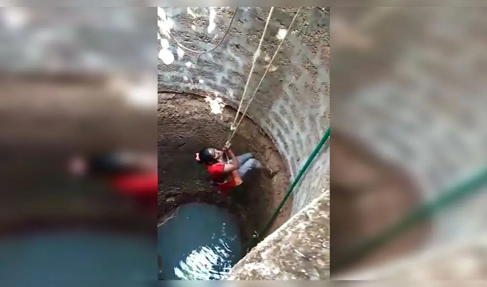 Desliza para enterarte cómo logra esta mujer rescatar a un pobre perrito atrapado en el fondo de un pozo. Foto: Captura. Desliza para enterarte cómo logra esta mujer rescatar a un pobre perrito atrapado en el fondo de un pozo. Foto: Captura.