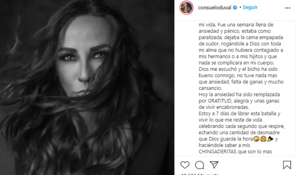 Consuelo Duval tras dar positivo para coronavirus “Mi mundo se desbarató” Consuelo Duval tras dar positivo para coronavirus “Mi mundo se desbarató”