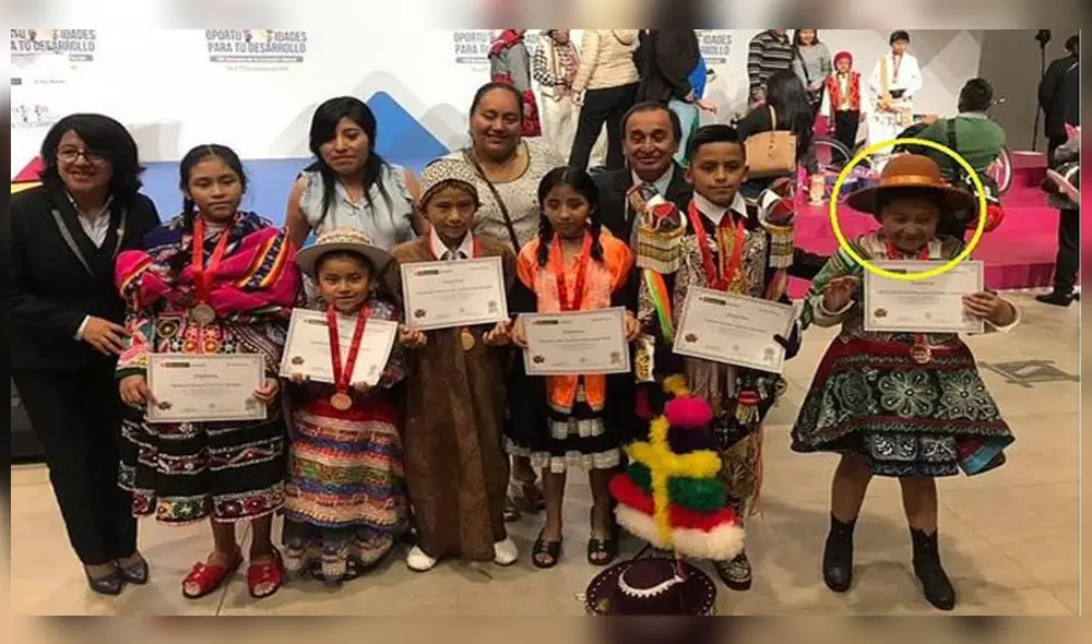 Estudiantes de todo el país fueron premiados entre ellos la pequeña Leyny de Apurímac.