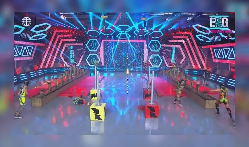 Patricio Parodi sufre caída en Esto Es Guerra. Foto: captura Patricio Parodi sufre caída en Esto Es Guerra. Foto: captura