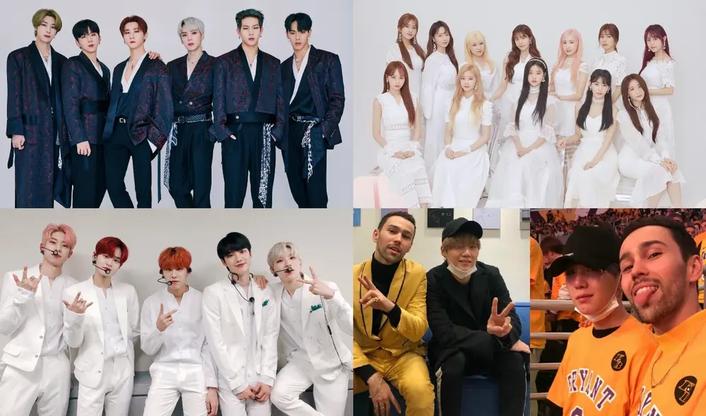 MONSTA X, OZ*ONE, AB6IX y MAX en los AAA2020. Foto: Instagram