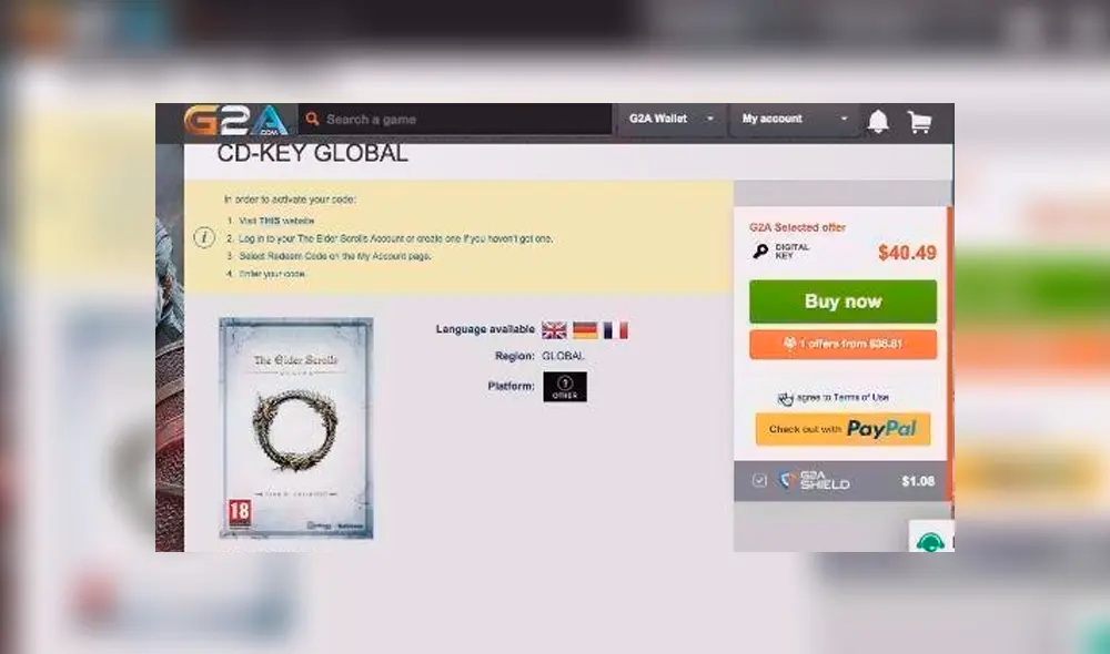 Ahora, G2A tendrá que pagarles 40.000 dólares como compensación.