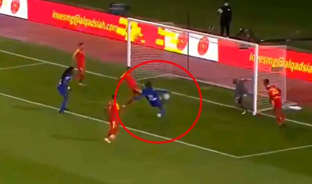 André Carrillo anotó el 2-0 transitorio sobre el Al Qadisiya. Captura: KSA