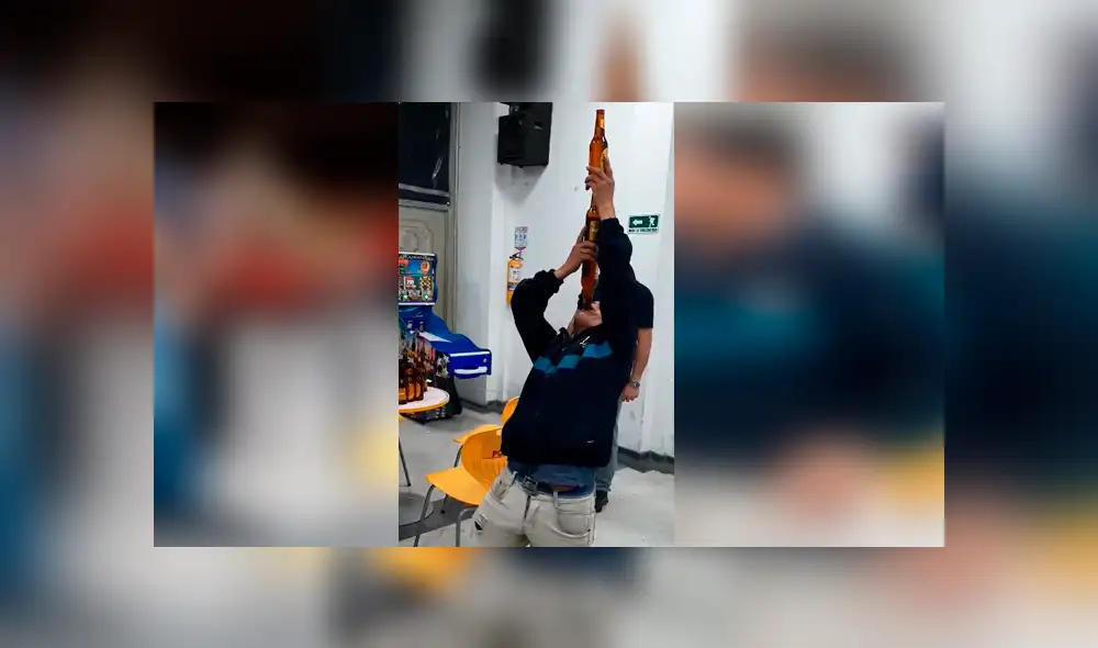 Vía Facebook. El hombre dejó a más de uno con la boca abierta tras realizar una impactante maniobra acrobática con varias botellas de cerveza Vía Facebook. El hombre dejó a más de uno con la boca abierta tras realizar una impactante maniobra acrobática con varias botellas de cerveza