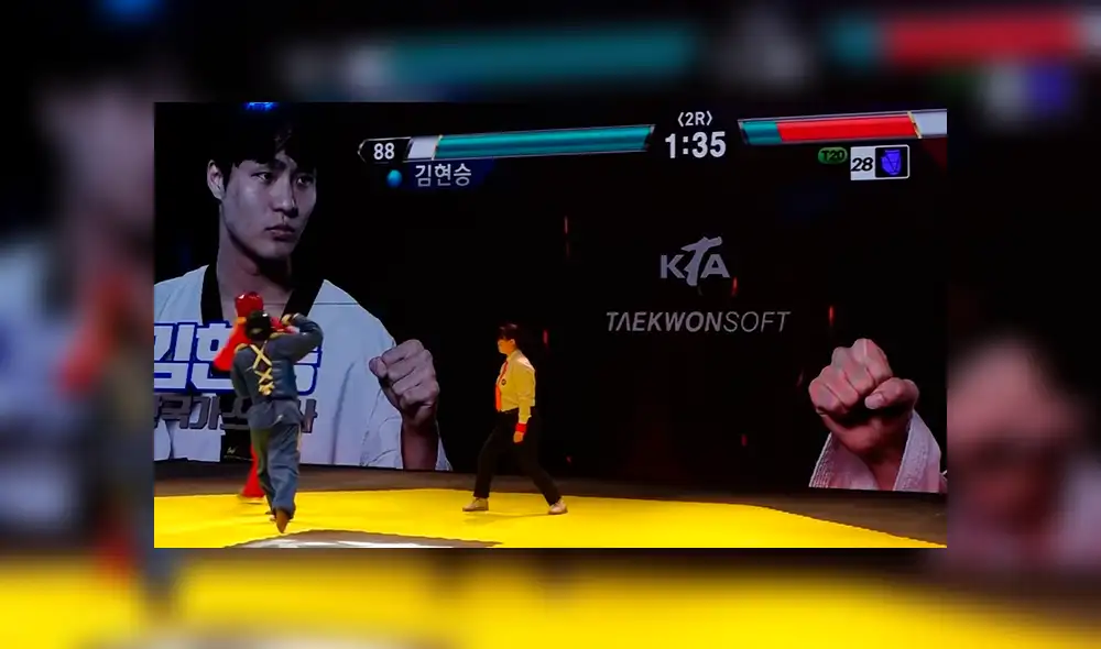 El nuevo sistema de puntuación de Taekwondo utiliza un sensor que mide la fuerza de los ataques.