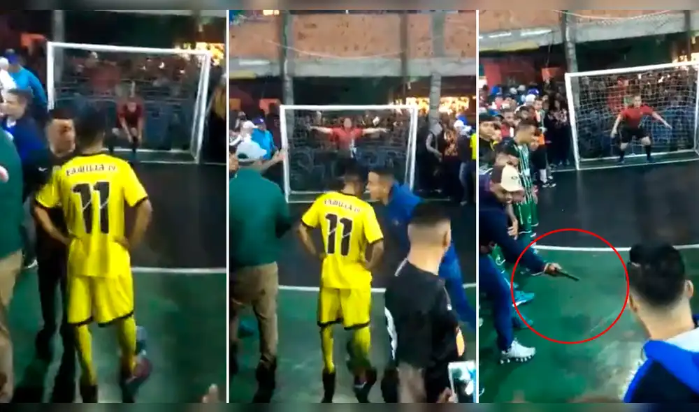 Brasil: jugador es amenazado con una pistola antes de patear decisivo penal. Brasil: jugador es amenazado con una pistola antes de patear decisivo penal.