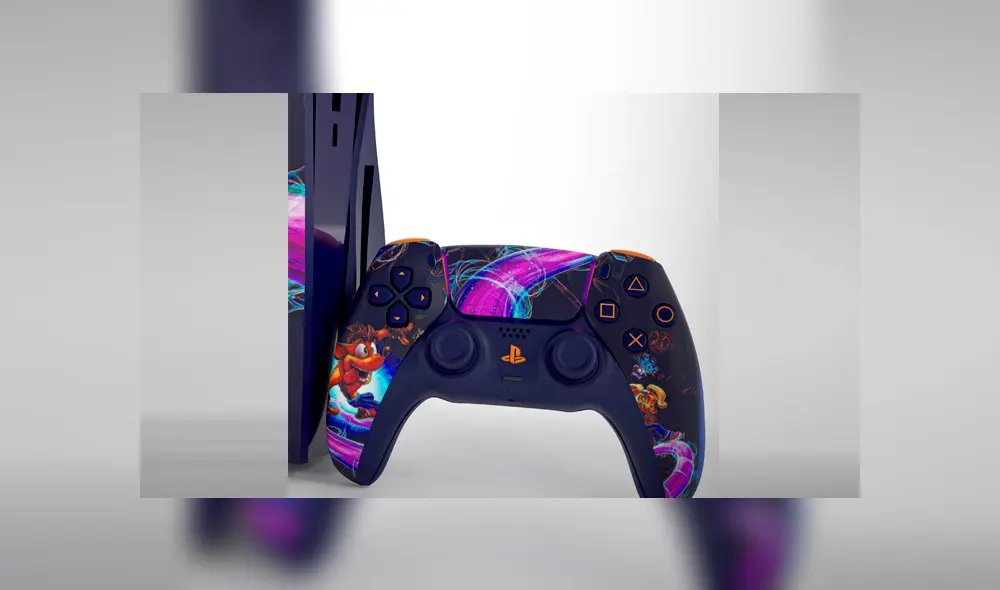 Así luce el mando DualSense de PS5 inspirado en Crash Bandicoot 4 It's About Time. Foto: XboxPope.