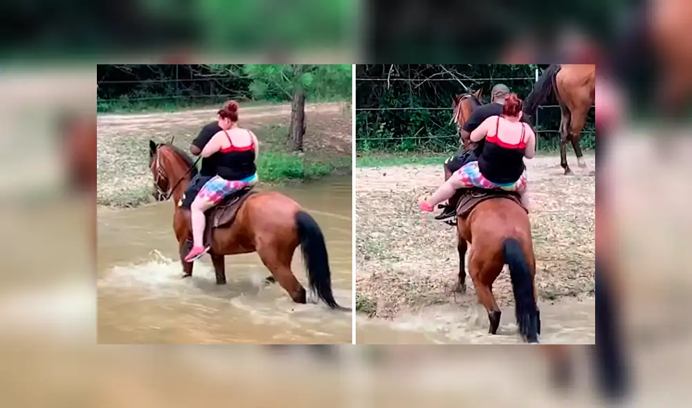 Facebook viral: pareja monta un caballo salvaje, sin imaginar que sufrirían terrible accidente [VIDEO] 