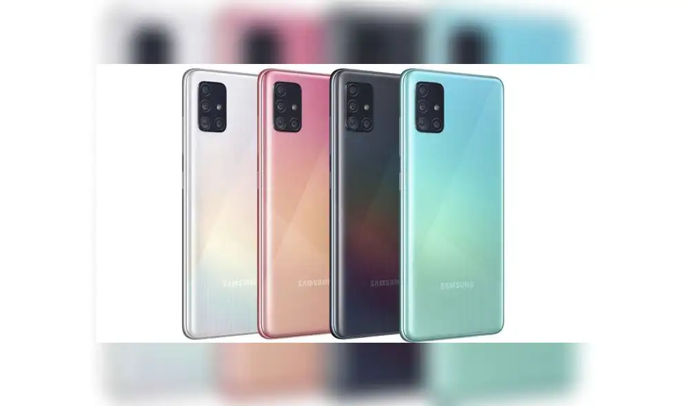 Samsung Galaxy A51 tiene cuatro cámaras traseras y agujero en pantalla.