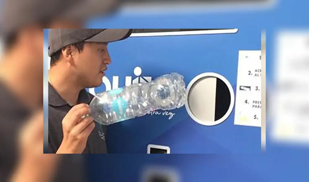 Alba es una máquina de reciclaje que entrega dinero a los usuarios que depositen botellas de plástico. Foto: Difusión Alba es una máquina de reciclaje que entrega dinero a los usuarios que depositen botellas de plástico. Foto: Difusión