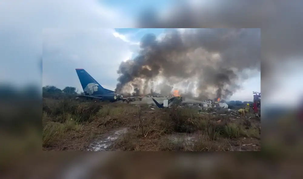 México: desplome de avión Aeroméxico dejó 18 personas heridas [VIDEO]