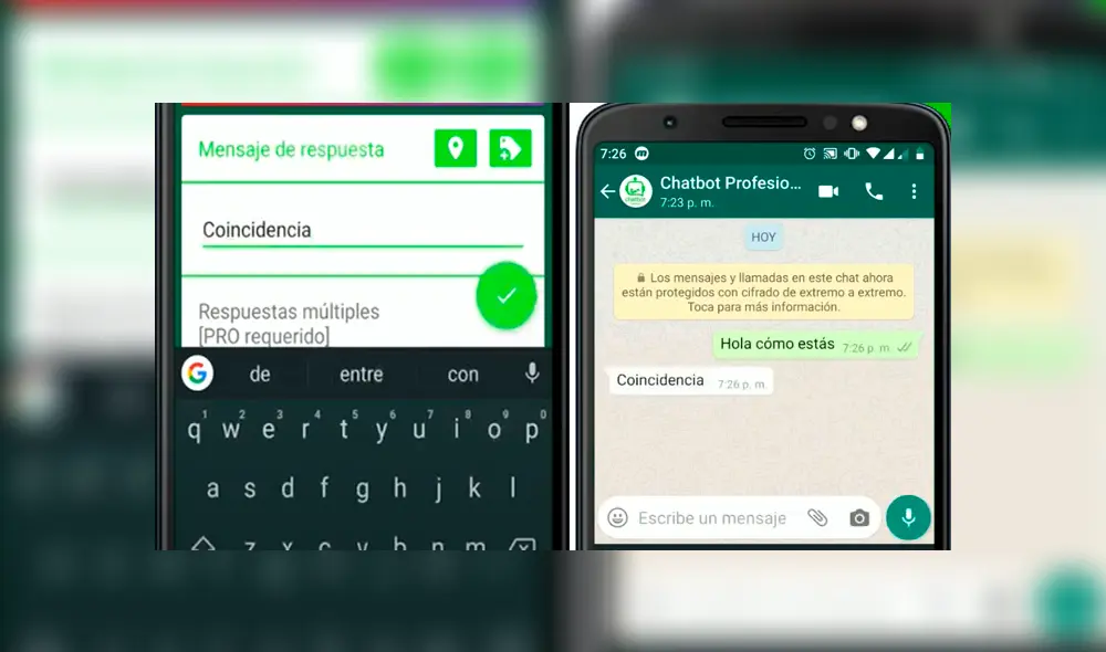 Configura el mensaje que enviarás automáticamente. Foto: Captura / YouTube.