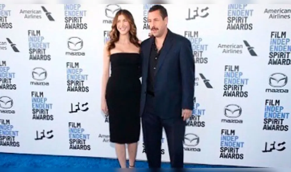 Adam Sandler y  Jacqueline Titone en el Independent Spirit Awards | FOTO: Instagram