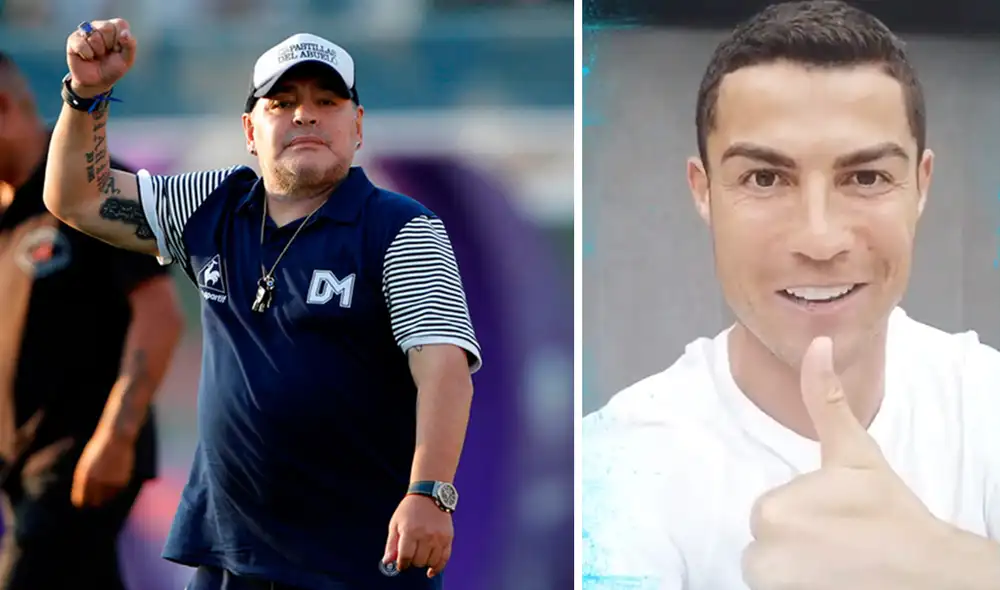 Maradona había elogiado hace un par de días a Cristiano Ronaldo. Foto: Composición EFE/Captura de video Twitter Maradona había elogiado hace un par de días a Cristiano Ronaldo. Foto: Composición EFE/Captura de video Twitter