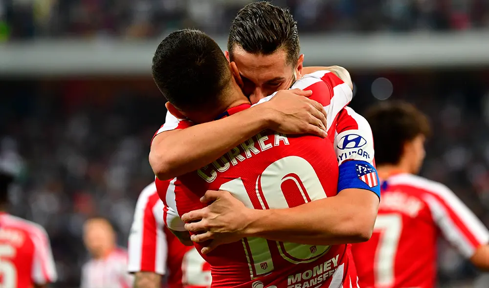 Ángel Correa anotó el tercero para el Atlético Madrid. Ángel Correa anotó el tercero para el Atlético Madrid.