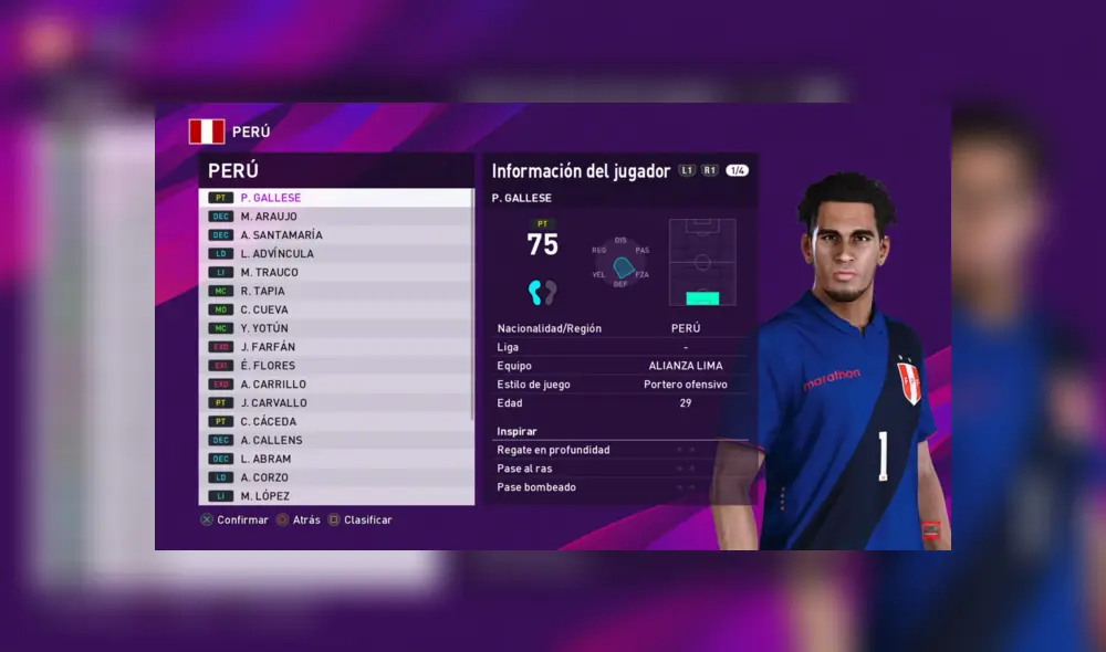 Perú en PES 2020.