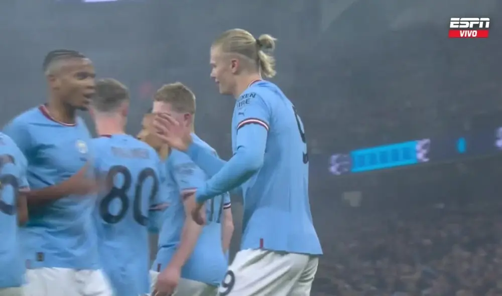 Haaland marcó su primer gol en la Carabao Cup. Foto: captura ESPN Haaland marcó su primer gol en la Carabao Cup. Foto: captura ESPN