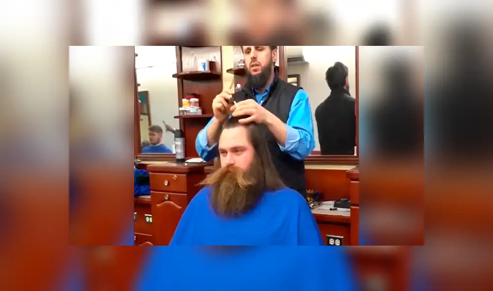 Facebook viral: ‘barber shop’ hace drástico cambio de look a hombre que no se cortaba el pelo en años [VIDEO]