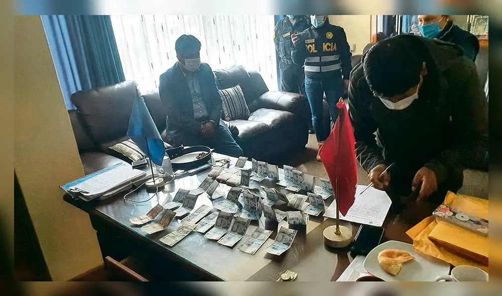 DETENCIONES. Alcalde Jorge Quispe tenía en su poder tres mil soles, no se descarta que dinero provenga de las coimas. DETENCIONES. Alcalde Jorge Quispe tenía en su poder tres mil soles, no se descarta que dinero provenga de las coimas.
