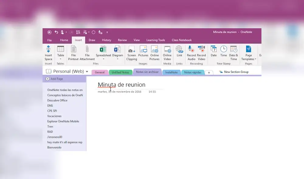 Graba y has resúmenes de tus clases virtuales con OneNote