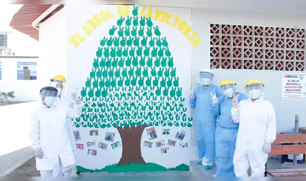 El "árbol de la victoria" en Chimbote.